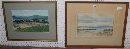 2 watercolours, Scottish scenes(-)